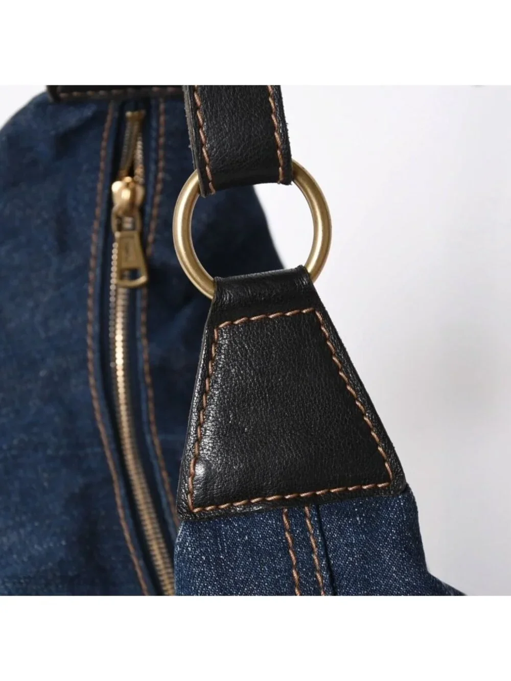 Saint Laurent Bag Cassandra Denim Blue Gold